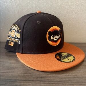 Chicago Cubs 1990 ASG Patch Campfire Burnt Orange New Era Fitted 7 1/8 Green UV